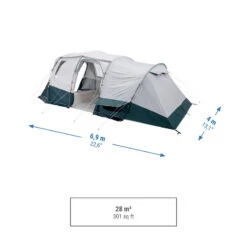 Quechua Tente à Arceaux De Camping - Arpenaz 6.3 F&B - 6 Personnes - 3 Chambres -Quechua Boutique tente a arceaux de camping arpenaz 63 f and b 6 personnes 3 chambres 2