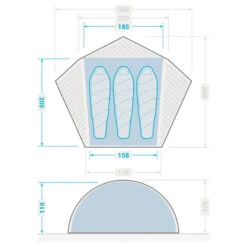 Tente Dôme De Trekking - 3 Places - MT900 12 Tente Dôme De Trekking - 3 Places - MT900 -Quechua Boutique tente dome de trekking 3 places mt900 2