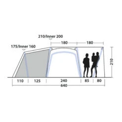 Tente Gonflable Outwell Oakdale 5PA -Quechua Boutique tente gonflable outwell oakdale 5pa 3